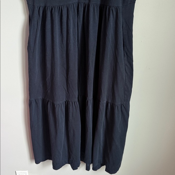 ME+EM Open Collar Tiered Maxi Dress in Navy 12 - Picture 6 of 13